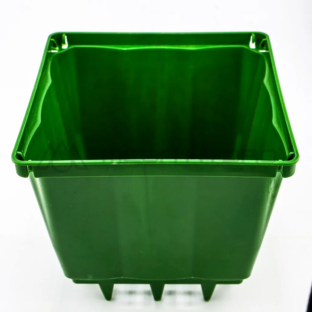 Grow Pot 6 นิ้ว กระถางปลูกต้นไม้พลาสติก ระบายอากาศได้ดี ใช้กับถาดรดน้ำได้ กระถางพลาสติกสีเขียว - Image 3
