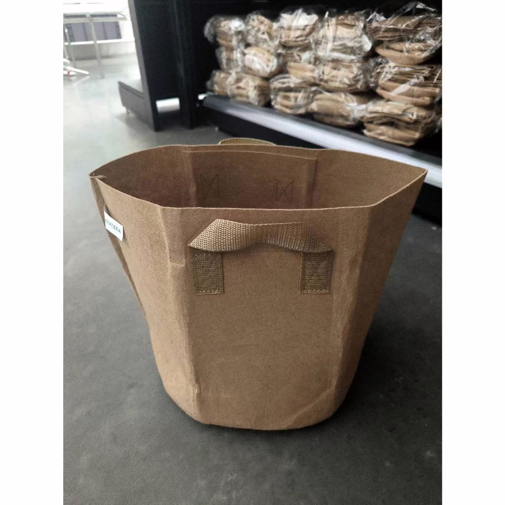 Fabric Pot ถงผ้าปลูกต้นไม้(สีน้ำตาล) 1 แพ็คมีจำนวน 5 ถุง แข็งแรงทนทาน เป็นมิตรต่อสิ่งแวดล้อม - Image 2