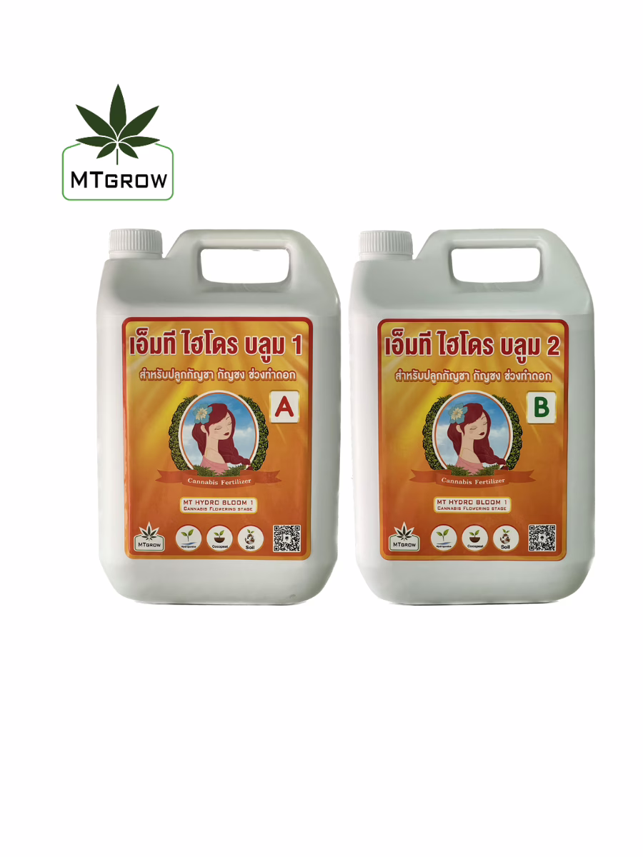 MT HYDRO BLOOM ปุ๋ยสูตรทำดอก AB 5 ลิตร ใช้ได้ทั้งไฮโดรโปนิกส์และดิน เพิ่มน้ำหนัก สีสัน กลิ่นหอม